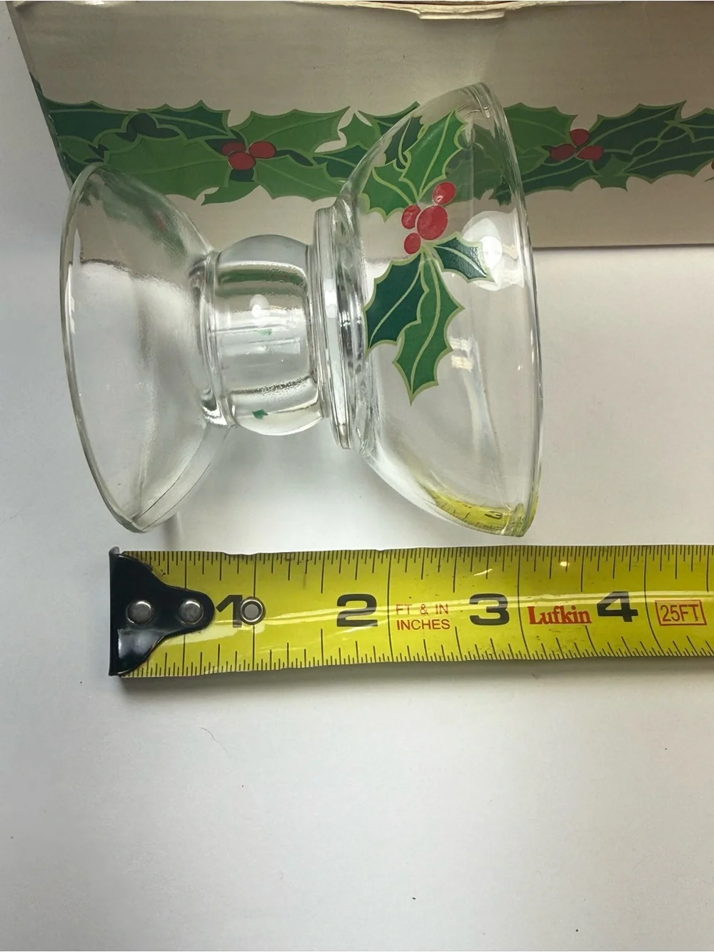 Vintage 1981 Avon Christmas Holly Holiday Hostess Collection Candlestick Set 2